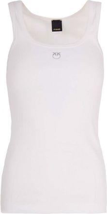 Pinko Beige Solid Round Neck Top