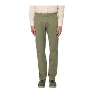 Brooksfield Chinos, male, Green, W33, Slim Fit Navy Chinos Comfortable