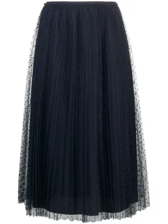 Red Valentino Gonna midi svasata - Blu