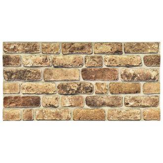 vidaXL Pannelli Da Parete 10 Pz 100 X 50 Cm Sabbia Scura Schiuma Eps Vidaxl