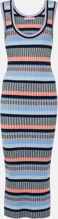 Veronica Beard Fabiana ribbed-knit midi dress