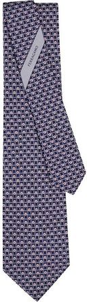 Ferragamo Blue Printed Tie