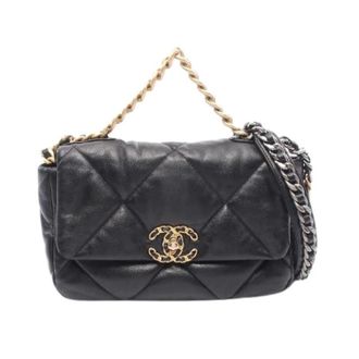 Chanel Pre-owned 19 Matelasse Leren Schoudertas - Dames - Pre-owned - Zwart - Maat: ONE Size Leer