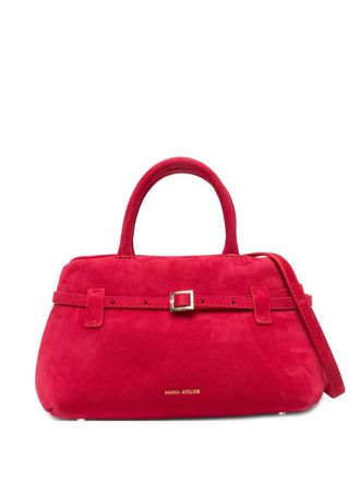 Manu Atelier Le Cambon suede tote bag - women - Calf Leather/Calf Suede - OS - Red