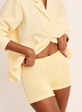 Miiyu Womens Solid ultra-comfortable elastic-waist boxer brief Organic cotton & TENCEL TM modal