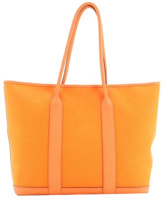 Herm&egrave;s Garden Party Zip Tote Toile And 36 (Authentic Pre-Loved)