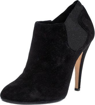 Casadei Black Suede Ankle Boots