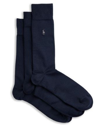 Polo Ralph Lauren 3-pk Supersoft Crew Socks in Navy at Nordstrom, Size 1X Big