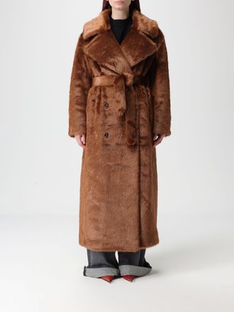 Frankie Shop Fur Coat THE FRANKIE SHOP Woman color Brown