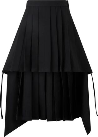 Moschino Pleated Midi Skirt - female - Moschino - Midi Skirts - Black - XL - Skirts