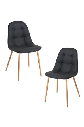 Regalos Miguel Packs Sillas Comedor - Pack 2 Sillas Plazi - Negro