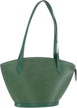 Louis Vuitton Pre-owned Shoulder Bags, female, Green, Size: ONE SIZE Pre-owned Vintage Leather Shoulder Bag