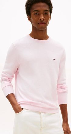 Tommy Hilfiger Mens Tommy Hilfiger Essential Cotton Crew Neck Mens Sweatshirt - Pink Lily - Size: 38