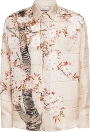 Pierre-Louis Mascia Aloe Longsleeve Shirt - Dames - Overhemden - Beige - L - Overhemden