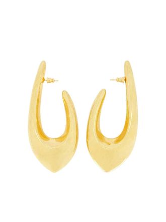 Panconesi oval drop earrings - women - 18K Gold Plated Copper - One Size