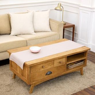 Solino Home Linen Table Runner for Dining Table, Holiday and Everyday Table Decor - Fete in Pink at Nordstrom, Size X-Small