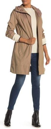Cole Haan Packable Hooded Rain Jacket in Champagne at Nordstrom Rack, Size X-Small