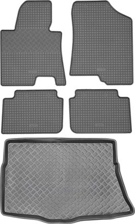 OEM Hyundai I30 Ii Hatchback De 2012-2016 Set - Alfombrillas De Goma Para Coche + Alfombrilla Para Maletero