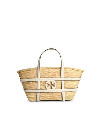 Tory Burch Tory Burch Ella wei&szlig;er Korb Strohhalm Einkaufstasche