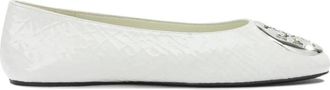Tory Burch Reva Ballet - Dames - Ballerinas - Wit - 37 EU - Leer - Schoenen