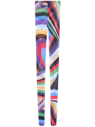 Pucci iride-print tulle socks - Purple
