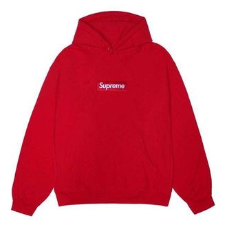 SUPREME FW23 Box Logo Hooded Sweatshirt Red 166927