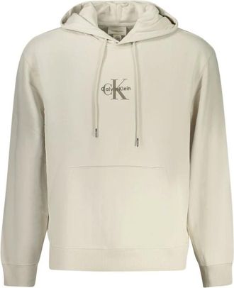 Calvin Klein Hombre, Sudaderas, Beige, Talla: M
