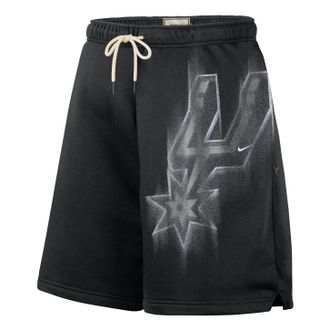 Nike San Antonio Spurs Standard Issue 6 Fleece Shorts Black White IQ1543-010