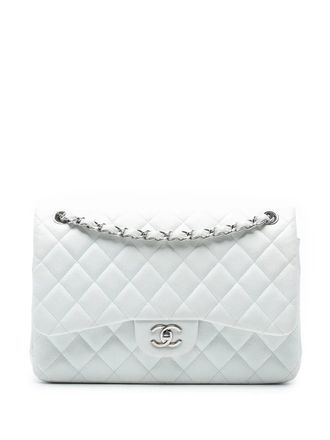 Chanel 2013-2014 Jumbo Classic Caviar Double Flap shoulder bag - women - Caviar Leather - One Size - White