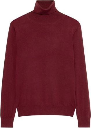 Brooks Brothers Merino wollen coltrui - Dames - Coltruien - Rood - L - Wol - Truien & Vesten