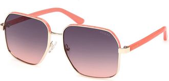 Guess GU00107 74B Womens Sunglasses Gold Size 58