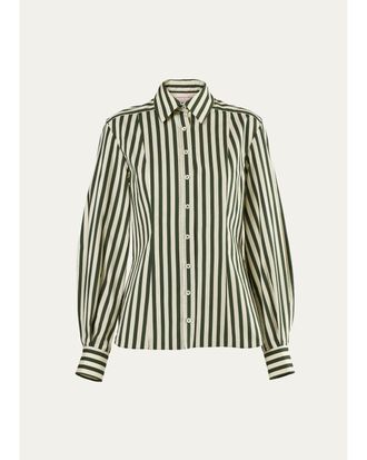Carolina Herrera Isabella Striped Cotton Shirt