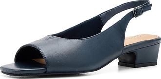 Trotters Dawn Sandals Womens Dress Sandals Navy : 10.5 W (D), Leather