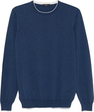 Fay Top in maglia fine - Blu