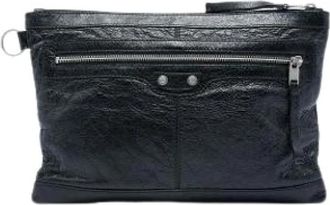 Balenciaga Pre-owned Vintage Clutch - Dames - Vintage Clutch - Zwart - ONE Size - Leer - Vintage