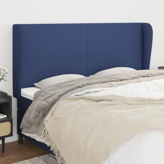 vidaXL Cabecero Con Orejas De Tela Azul 163x23x118/128 Cm Vidaxl