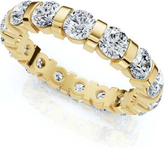 Pompeii3 2 1/3Ct Bar Set Diamond Lab Grown Eternity Ring 14k Gold