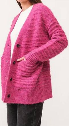 Dear John Denim Ivy Sweater Cardigan In Multi Pink