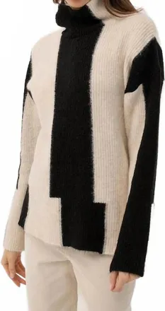 Mus & Bombon Fluvi Turtleneck Sweater In Black