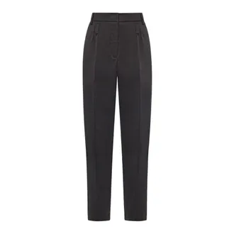 Genny Broeken, Dames, Zwart, S, Satijn, Straight Broeken