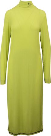 Yang Li Ribbed Long Sleeve Dress - Yellow