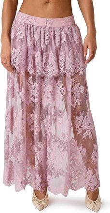 Steve Madden Arietty Lace Maxi Skirt in Mauve Shadows at Nordstrom, Size X-Small
