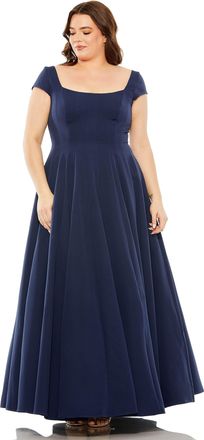 Mac Duggal Cap Sleeve Square Neck Ball Gown