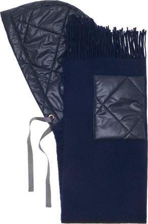 Maje Hooded wool poncho in Navy at Nordstrom