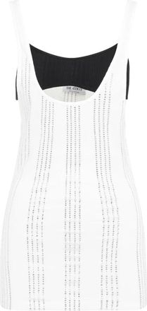 The Attico Flat Ribbed Jersey Tanktop - Dames - Tops zonder mouwen - Wit - XS - Katoen - Tops