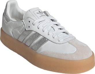 adidas Sambae Sneaker in Crystal White/Silver/Gum4 at Nordstrom, Size 10.5