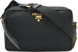 Prada Pre-owned Cross Body Bags, female, Black, Size: ONE SIZE Pre-owned Vintage Nylon Shoulder Bag