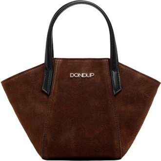 Dondup Compact Brown Suede Mini Bag