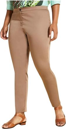 Marina Rinaldi Regia Pantalone Lungo - Dames - Skinny broeken - Bruin - 2XL - Broeken