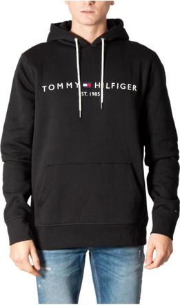 Tommy Hilfiger Katoenen Heren Sweatshirt Herfst/Winter Collectie - Heren - Hoodies - Zwart - 2XL - Katoen - Hoodies & sweatvesten